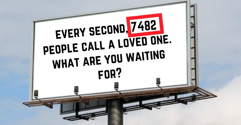 number 7482 on a billboard