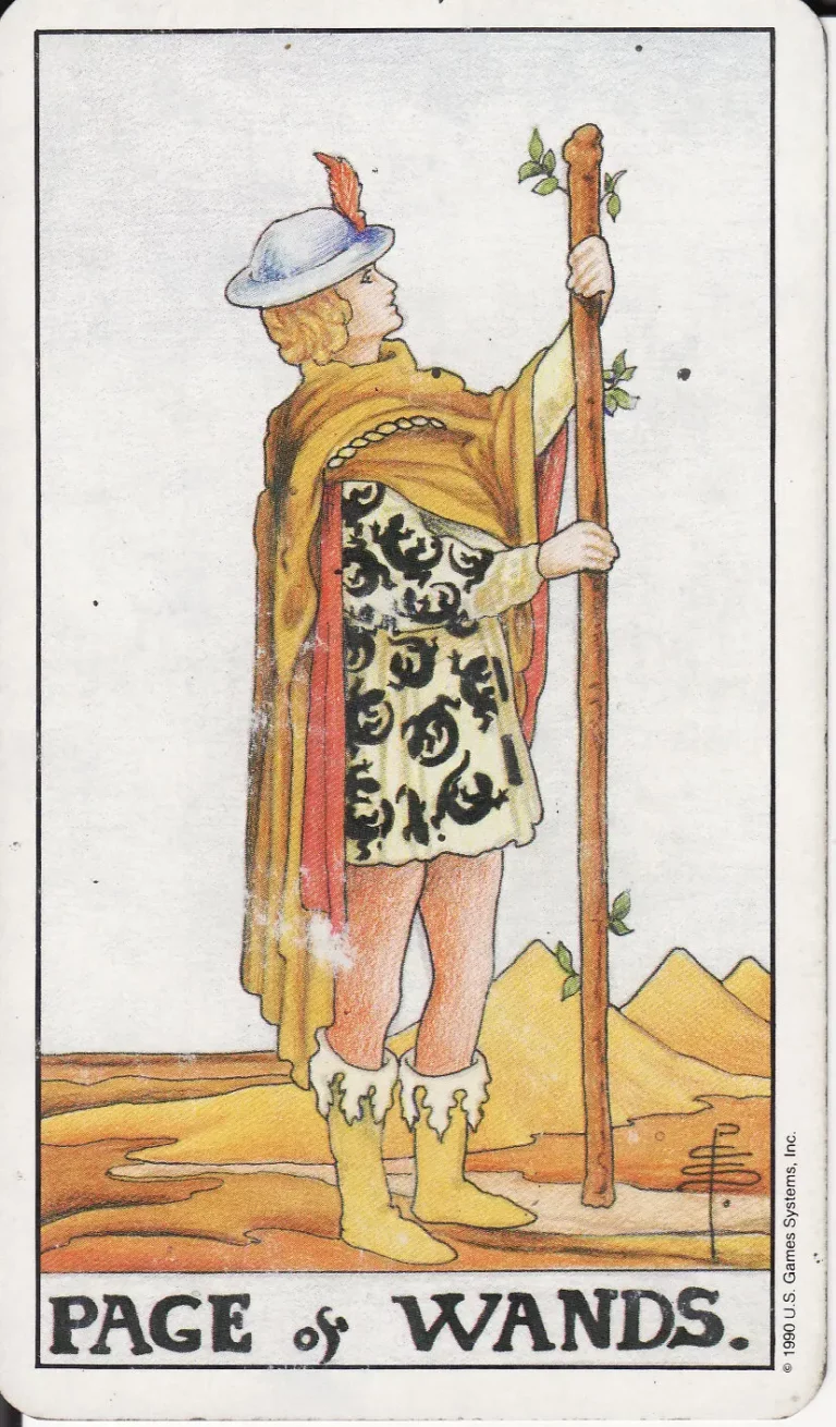 Page of Wands from the Rider-Waite-Smith deck