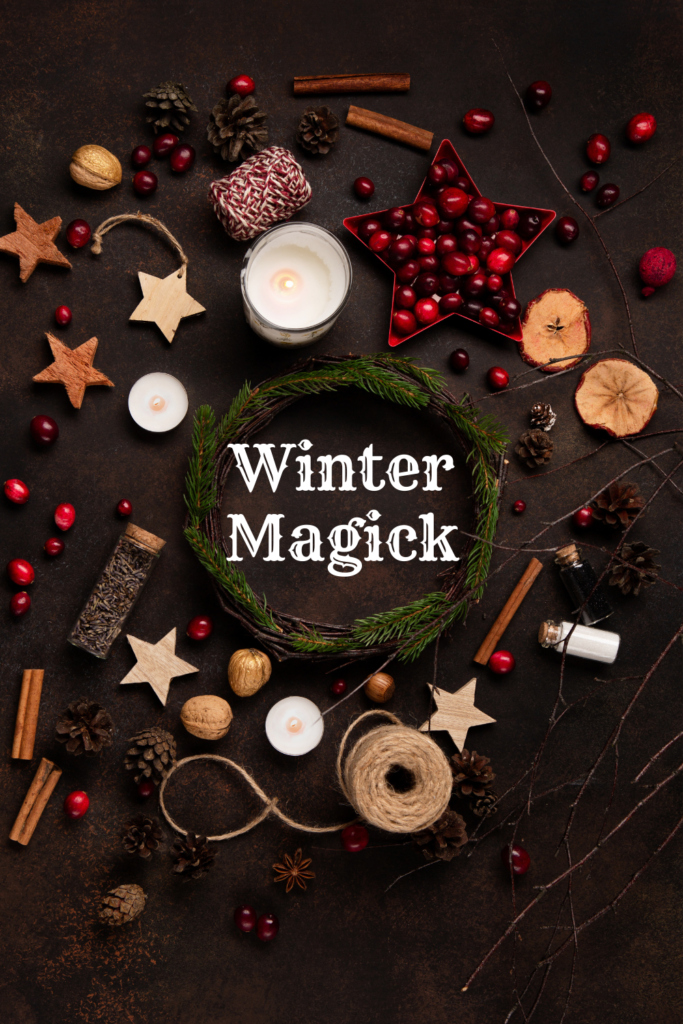 winter magick witchy wallpaper