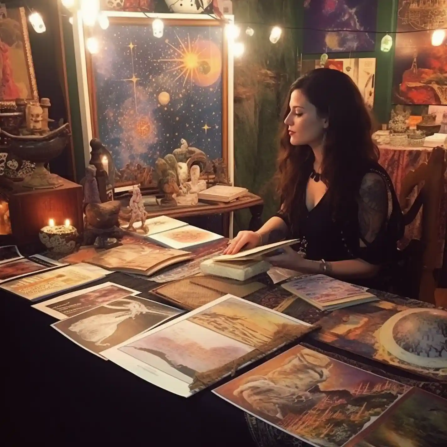 reading tarot at live event