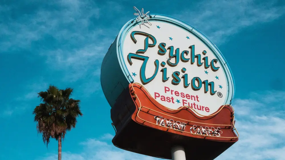 psychic vision neon sign