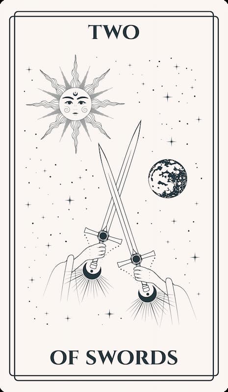 two of swords illustration