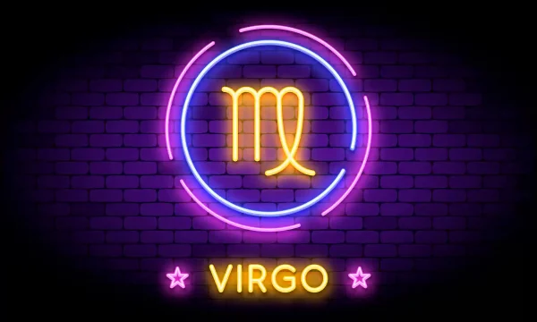 virgo sign neon
